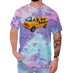 Bad Hombres Van West Chester Band Mens T-shirt Tie-Dye Cotton Candy