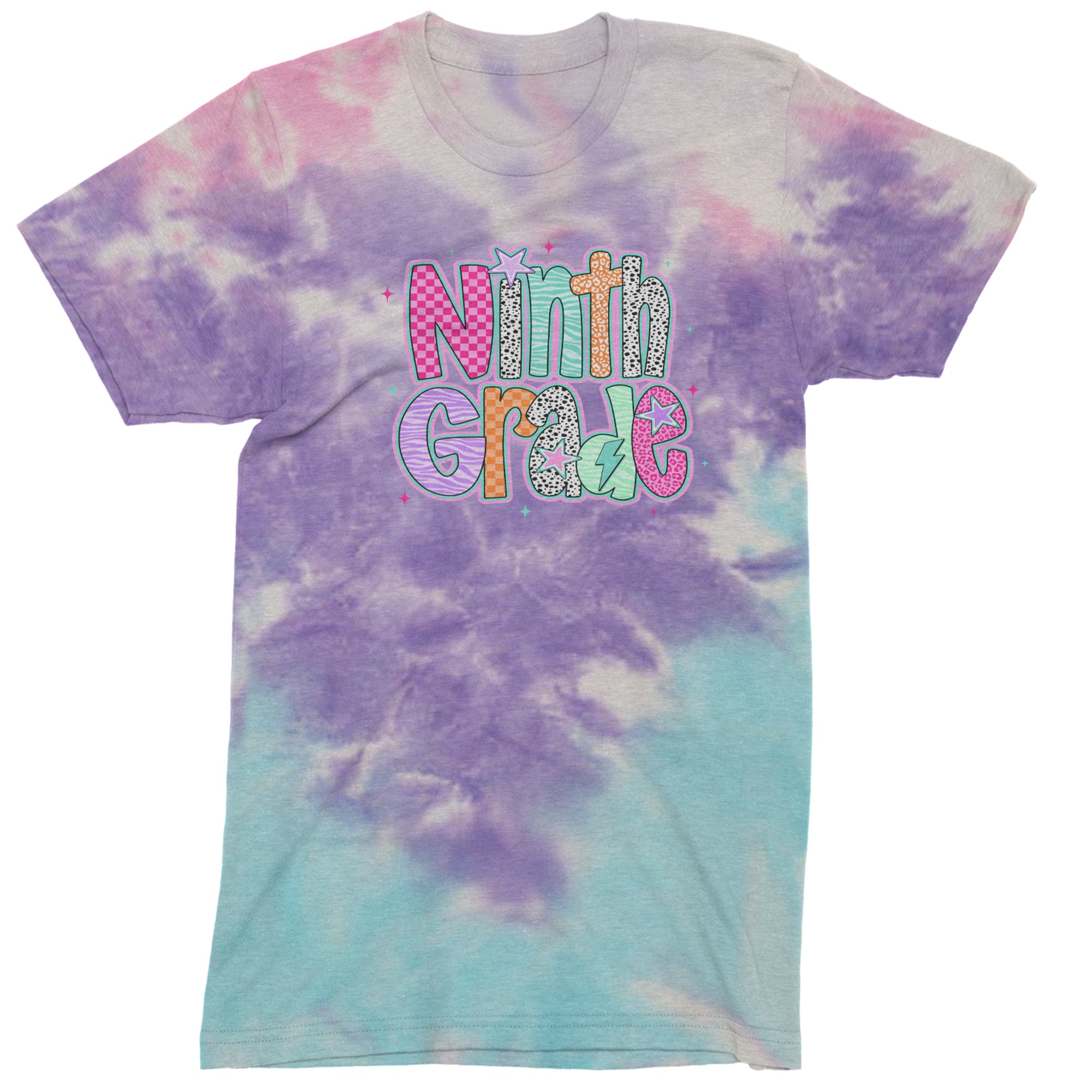 Ninth Grade Freshman Vibes Colorful Back to School Men's T-shirt Tie-Dye Cotton Candy