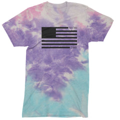 Redacted American Flag Mens T-shirt Tie-Dye Cotton Candy