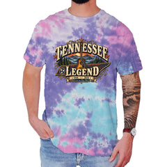 Tennessee Legend Country Music Dolly Mens T-shirt Tie-Dye Cotton Candy