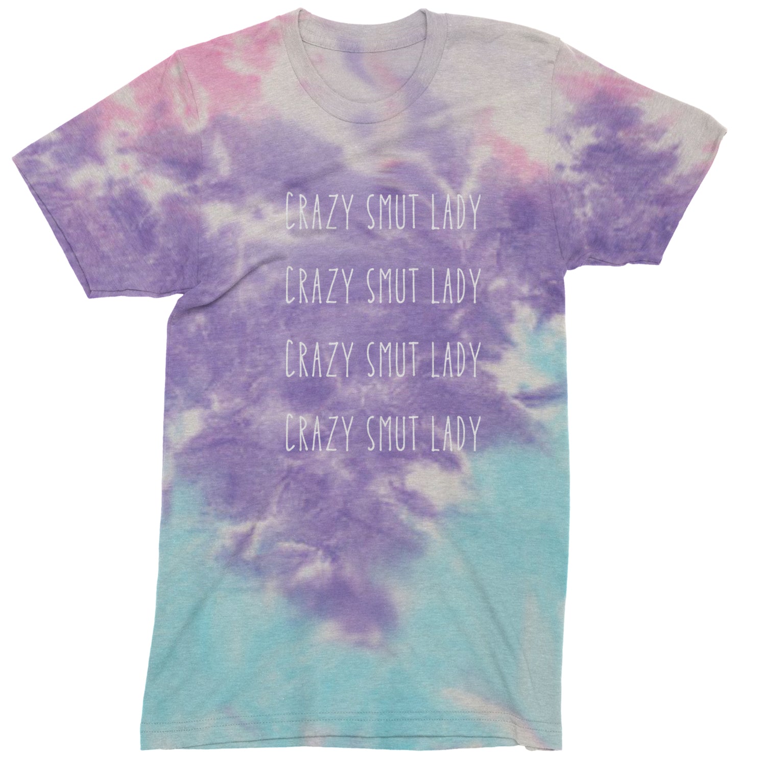 Crazy Smut Lady Romantasy Mens T-shirt Tie-Dye Cotton Candy