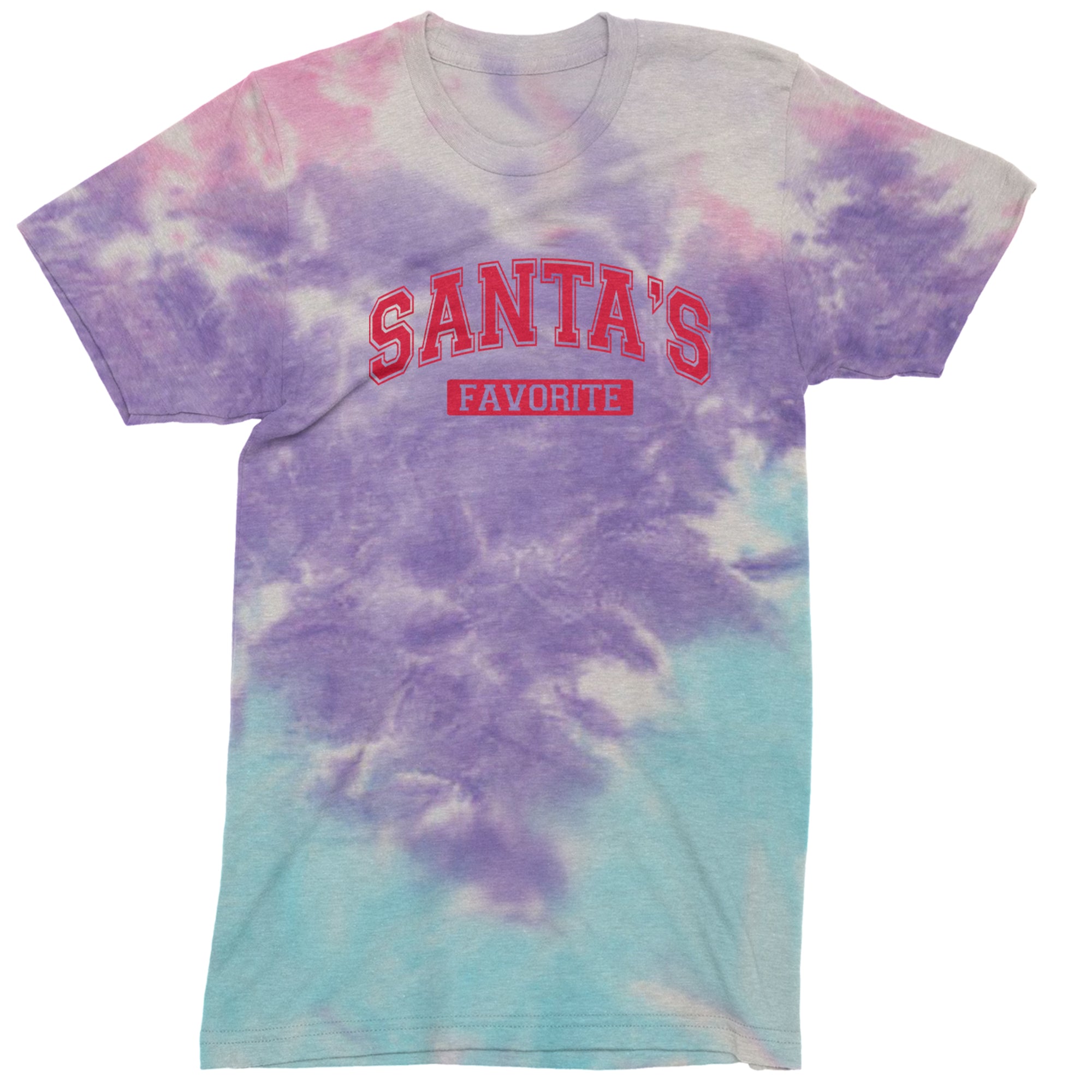 Santa's Favorite Mens T-shirt Tie-Dye Cotton Candy