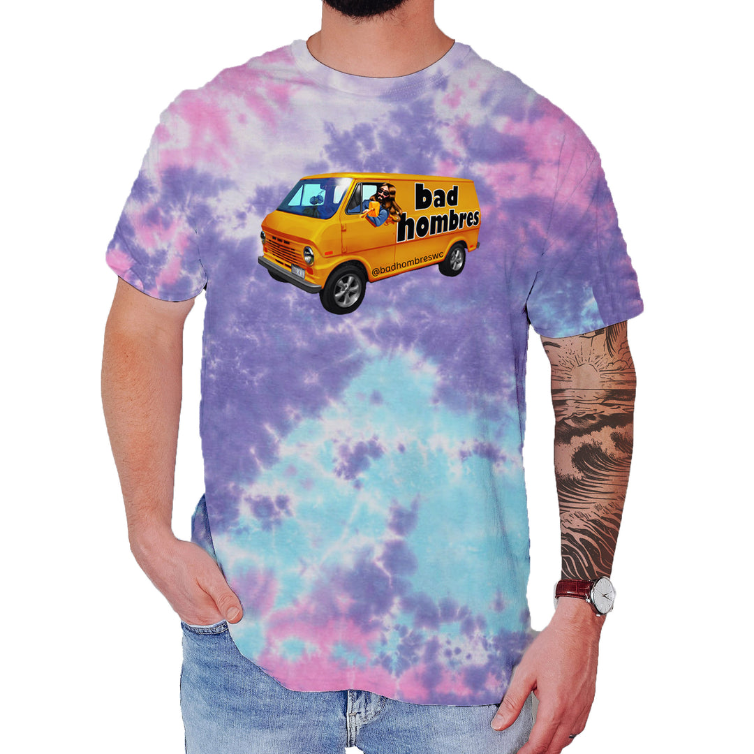 Bad Hombres Van West Chester Band Mens T-shirt Tie-Dye Cotton Candy
