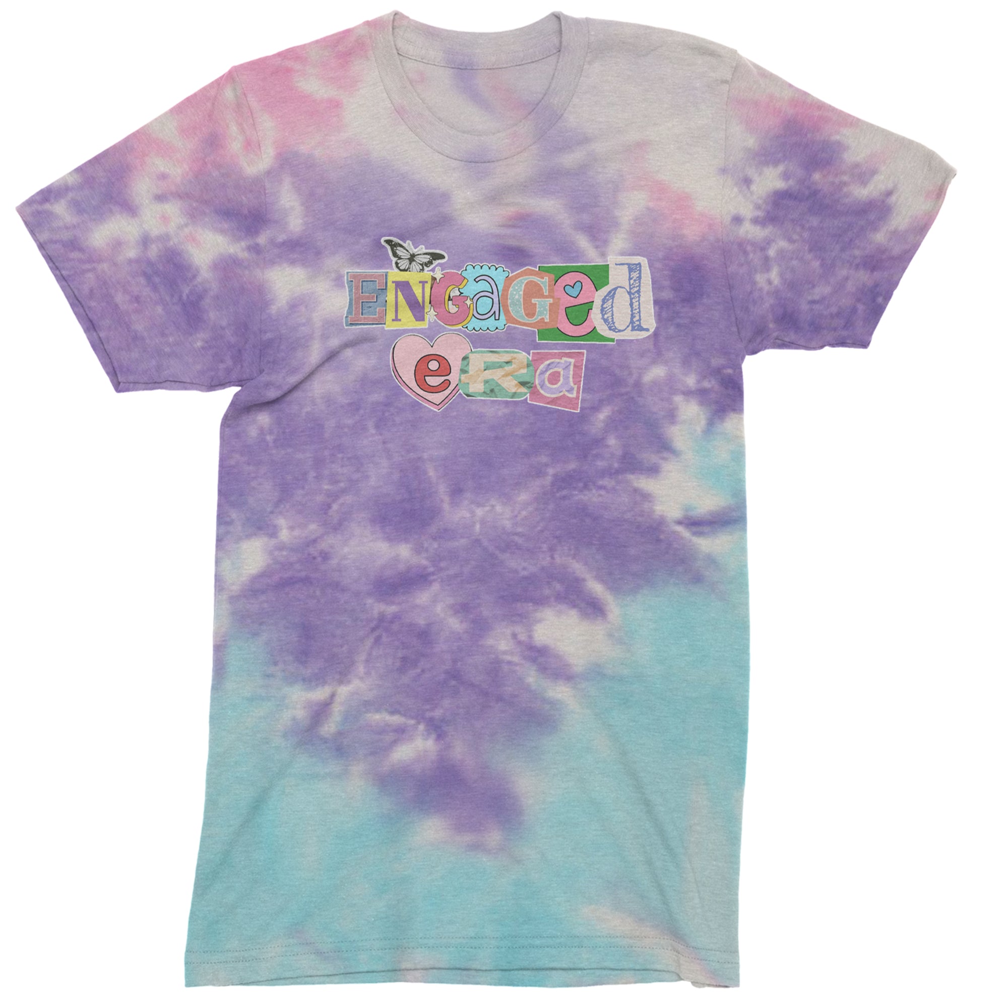 Engaged Era Aesthetic Retro Collage Design Mens T-shirt Tie-Dye Cotton Candy