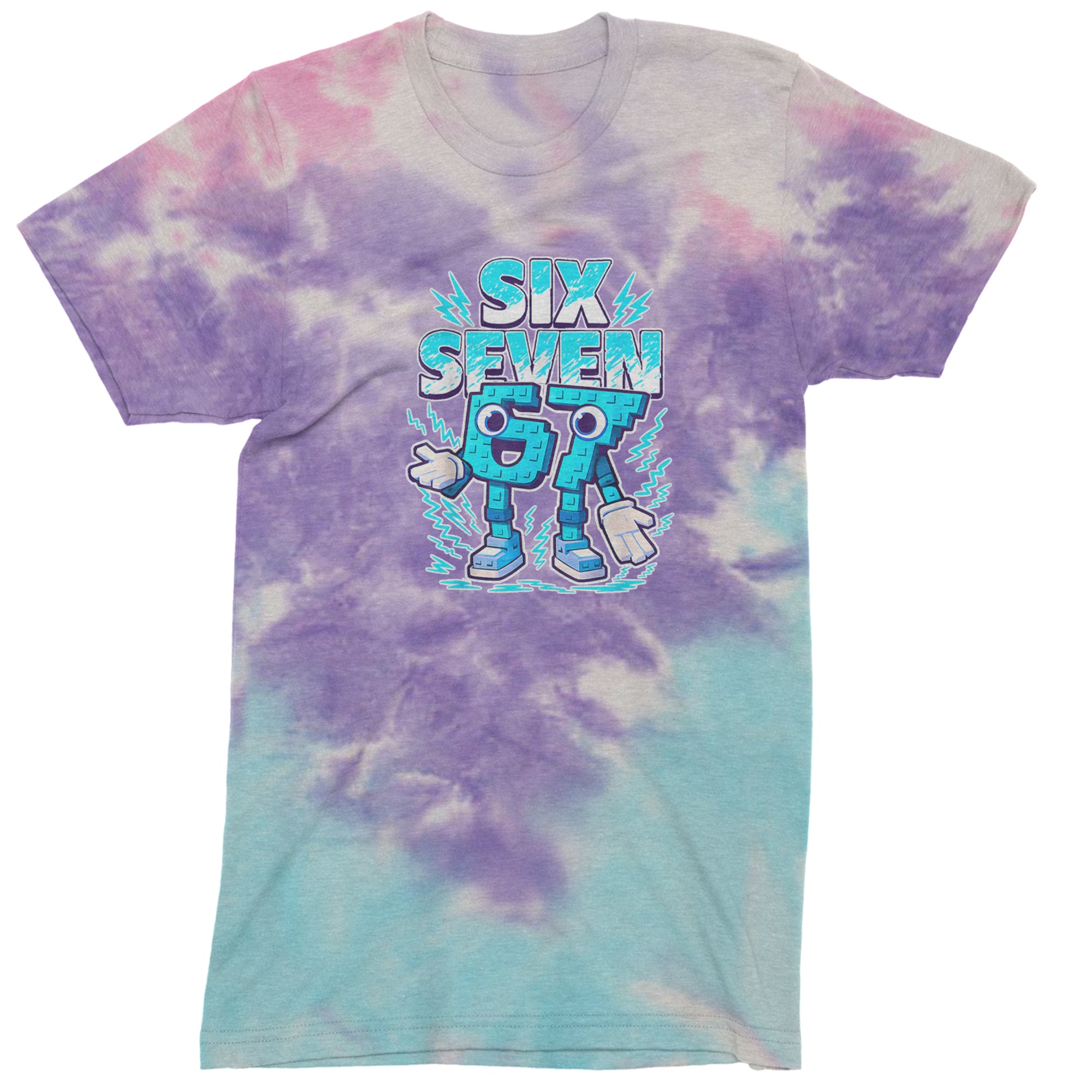 67 Brainrot Meme Slang Mens T-shirt Tie-Dye Cotton Candy