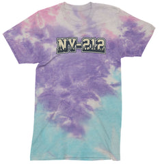 New York City 212 Area Code Skyline  Mens T-shirt Tie-Dye Cotton Candy