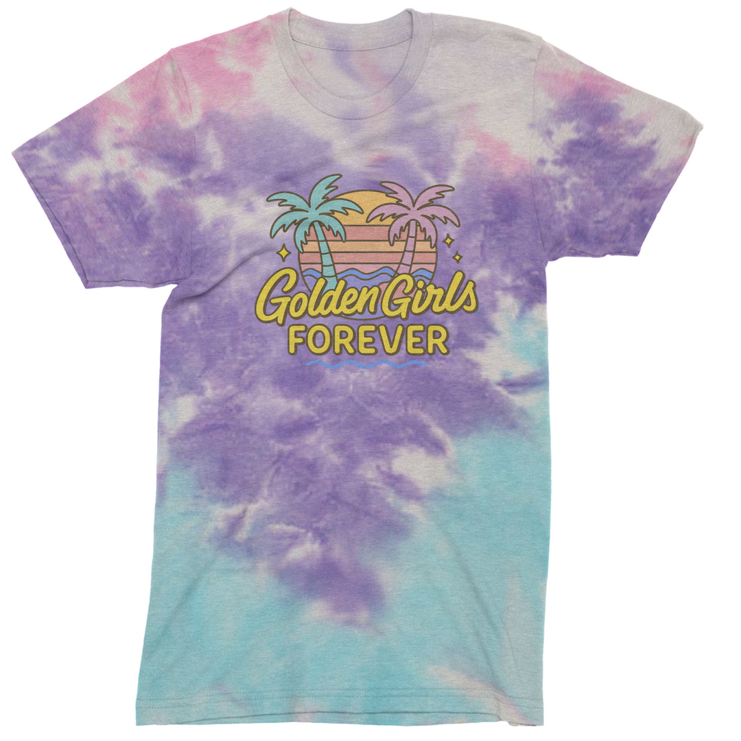 Golden Girls Forever Retro Sunset Mens T-shirt Tie-Dye Cotton Candy