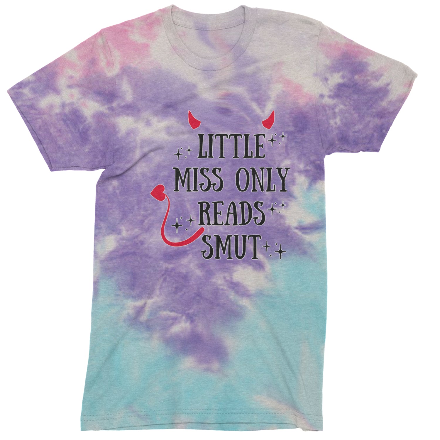 Little Miss Only Reads Smut Devilish Youth-Sized Hoodie Tie-Dye Cotton Candy