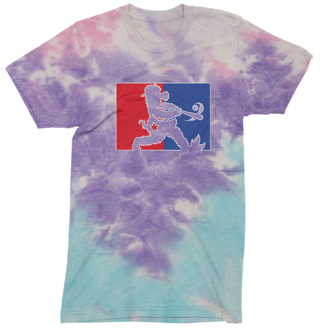 Batter Up Philly Baseball Phan Mens T-shirt Tie-Dye Cotton Candy