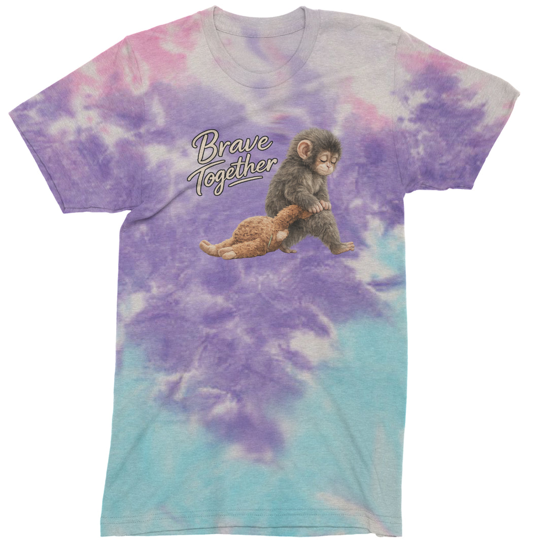 Punch Brave Together Stuffed Animal Mens T-shirt Tie-Dye Cotton Candy