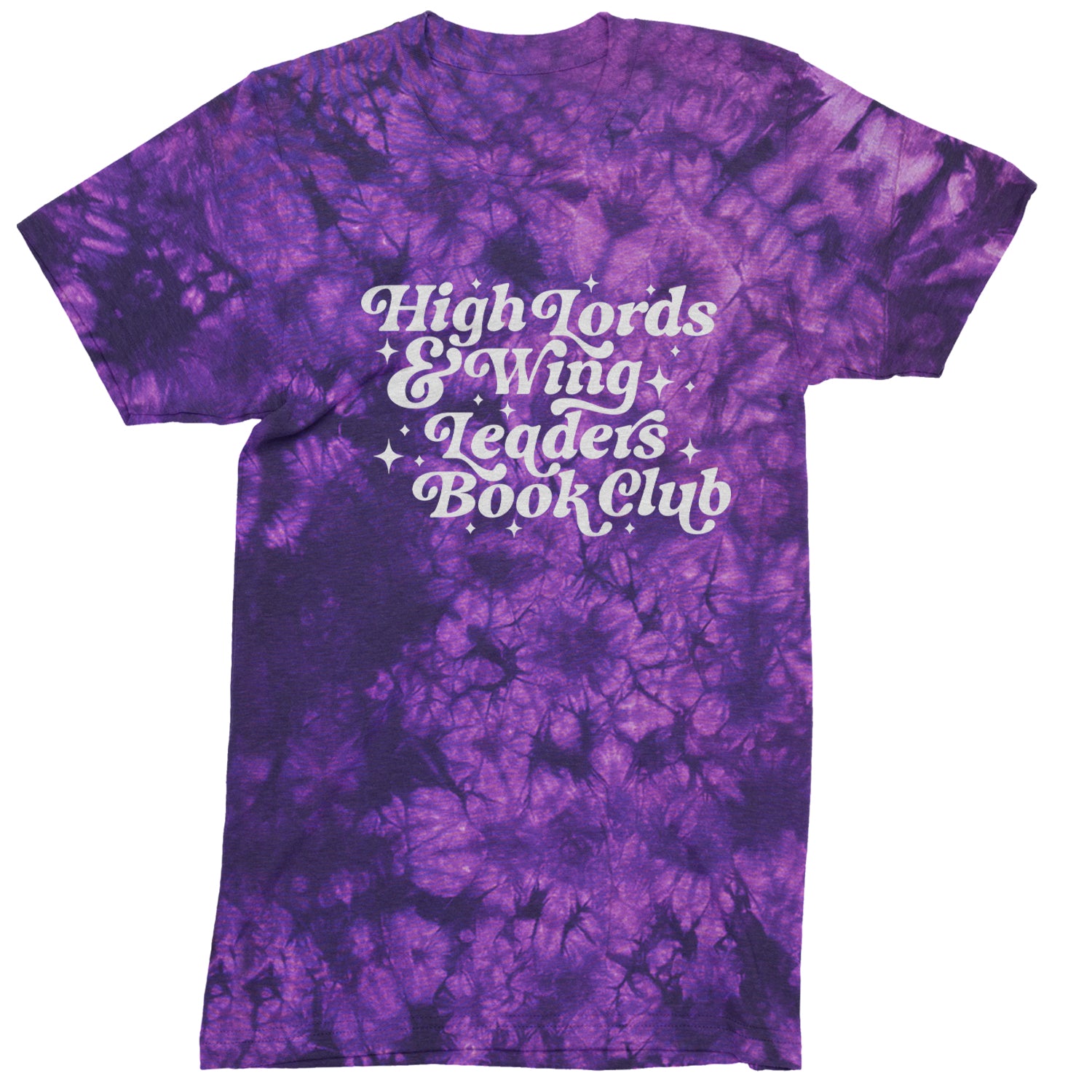 High Lords and Wingleaders Club Romantasy Mens T-shirt Tie-Dye Crystal Purple