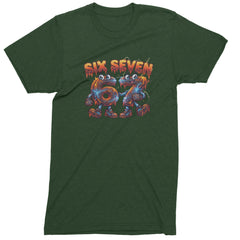 67 Lava Lightning Six Seven Meme Mens T-shirt Forest Green