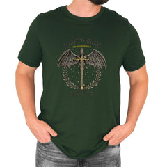 Fourth Wing Dragon Rider Vintage Basgiath War College Mens T-shirt Forest Green