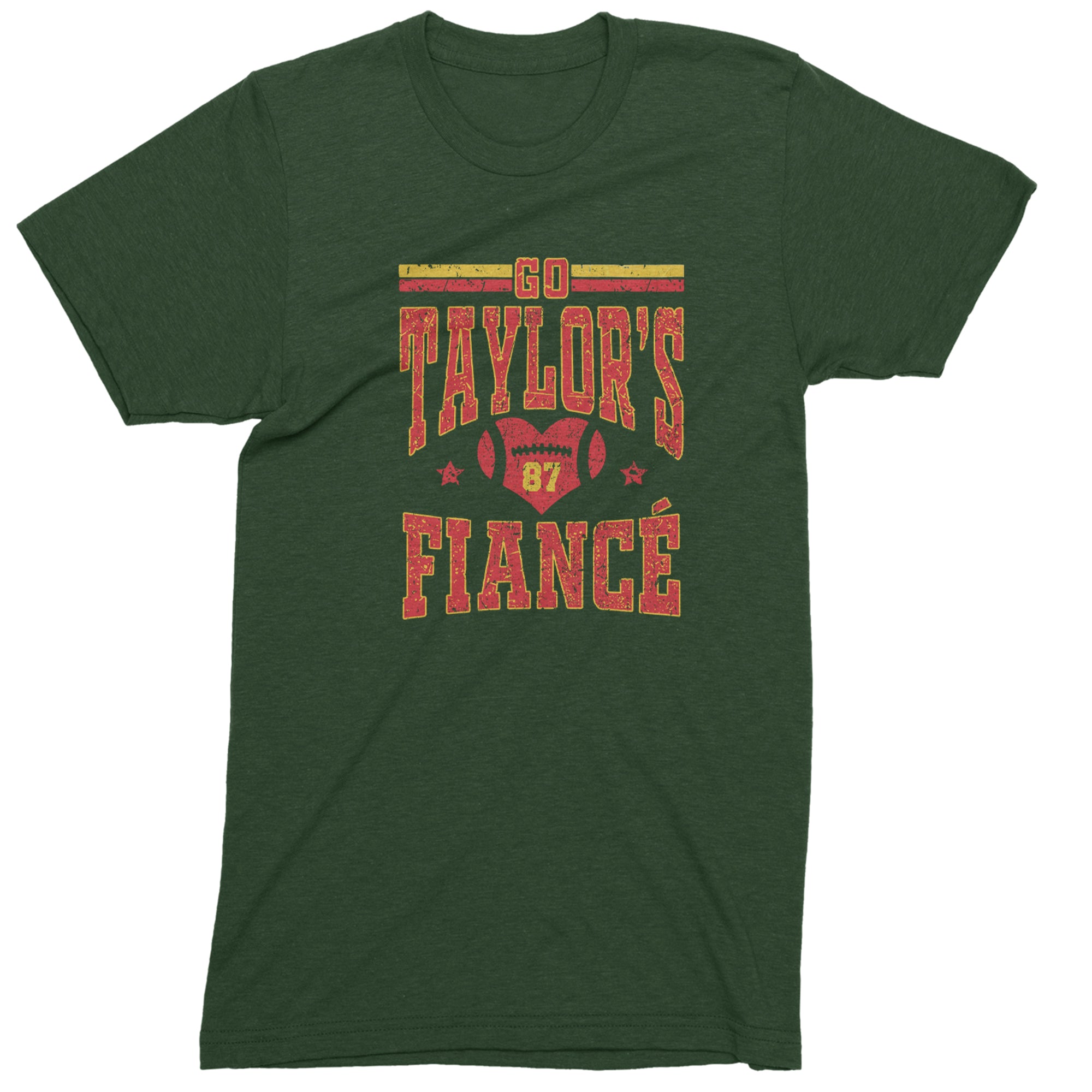 Go Taylor's Fiancé Engagement Game Day Mens T-shirt Forest Green