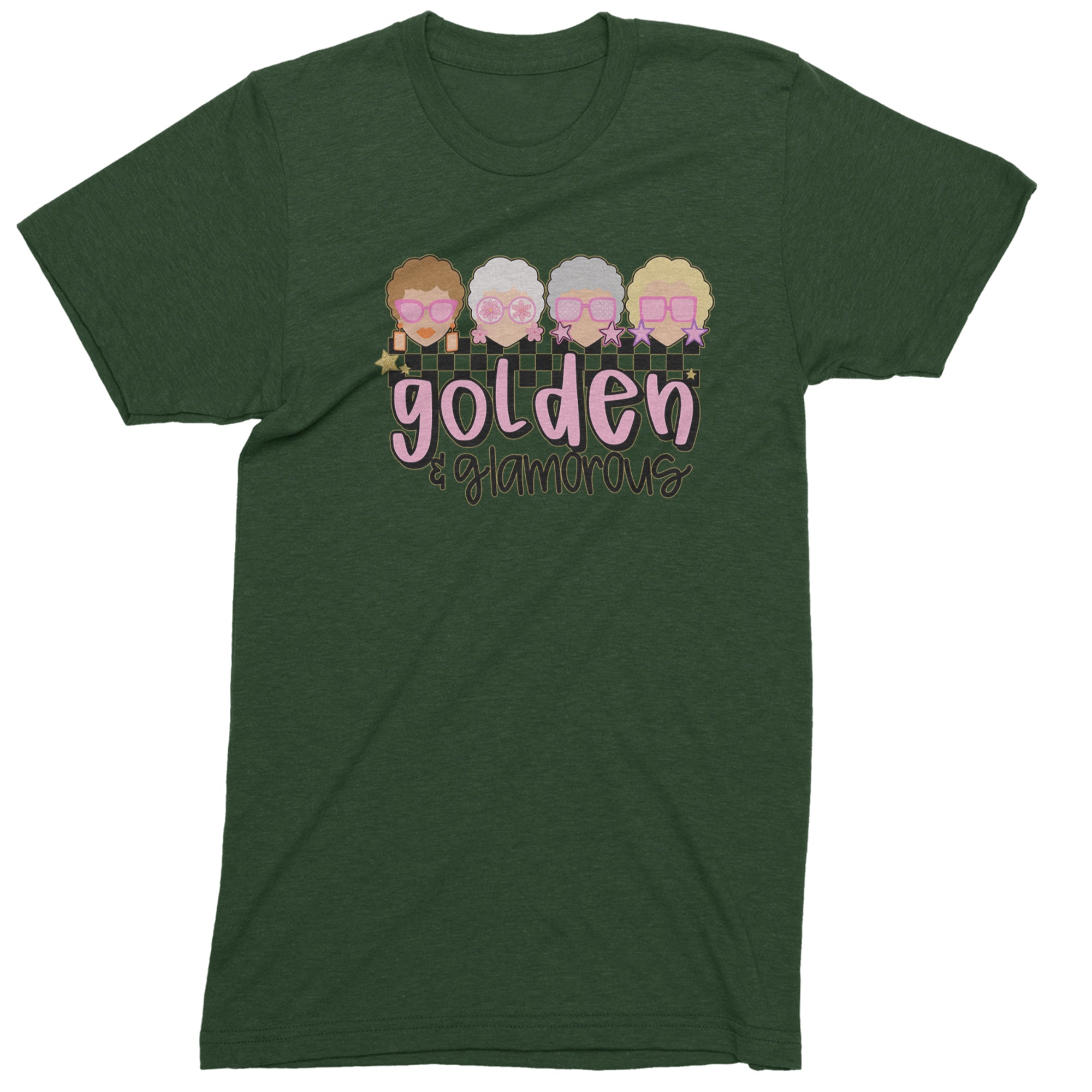 Golden And Glamorous Golden Girls Men's T-shirt Forest Green