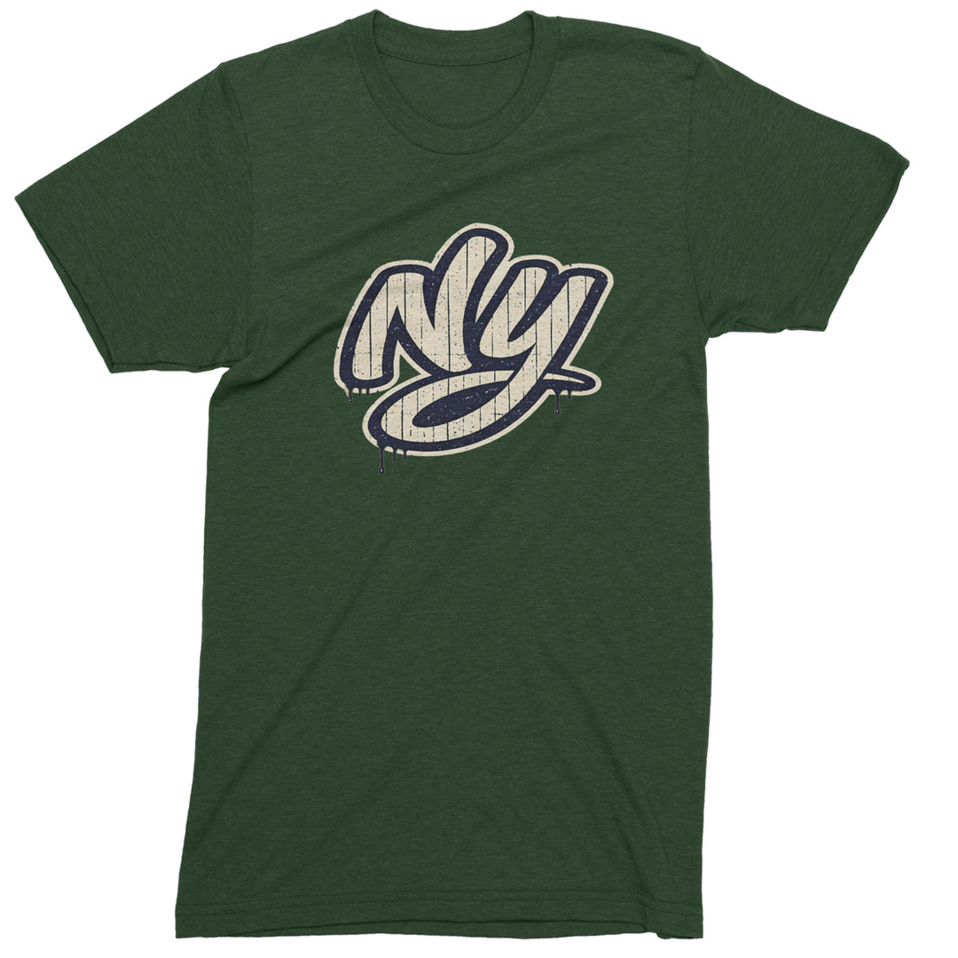 NYC New York City Grunge Street Mens T-shirt Forest Green
