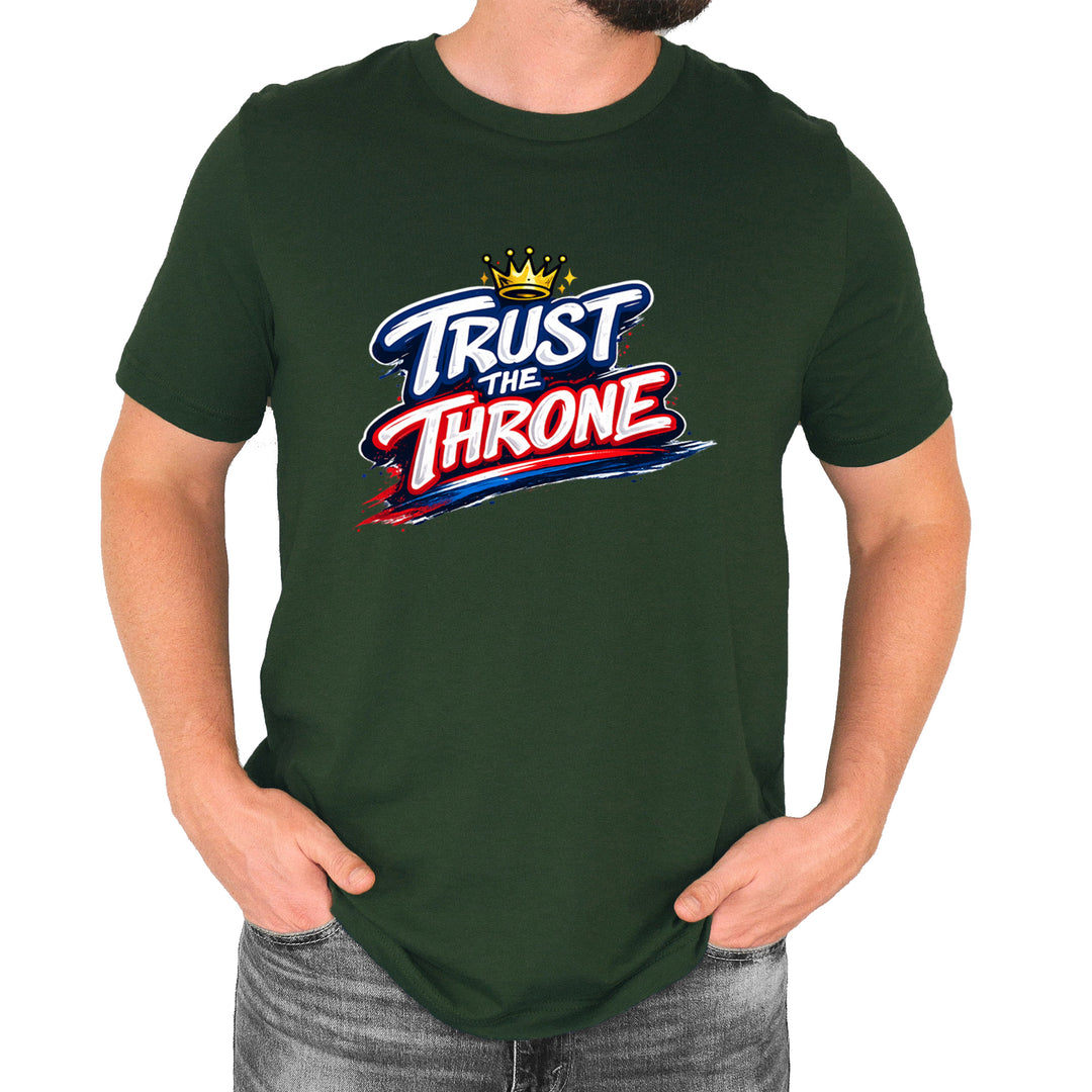 Trust The Throne Crown Philly Hoops Mens T-shirt Forest Green