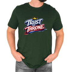Trust The Throne Crown Philly Hoops Mens T-shirt Forest Green