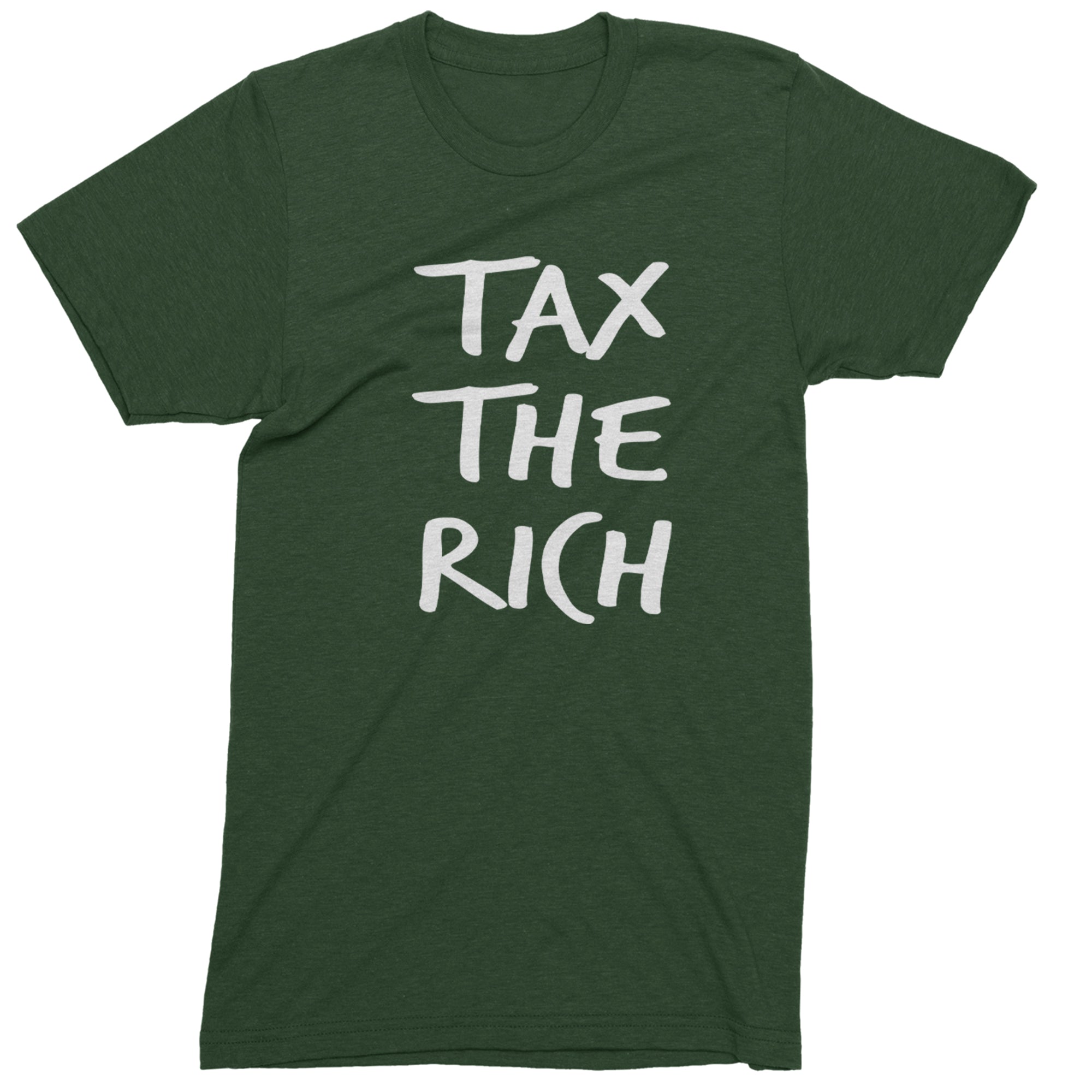 Tax the Rich Protest Wealth Inequality Mens T-shirt Forest Green