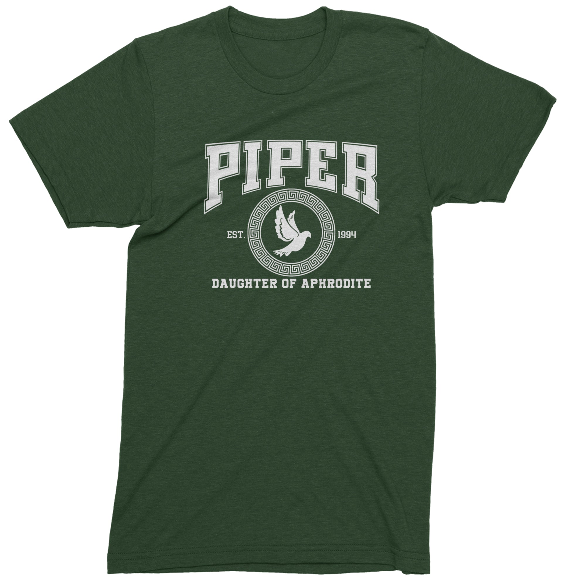 Piper Daughter of Aphrodite Rebel Heart Mens T-shirt Forest Green