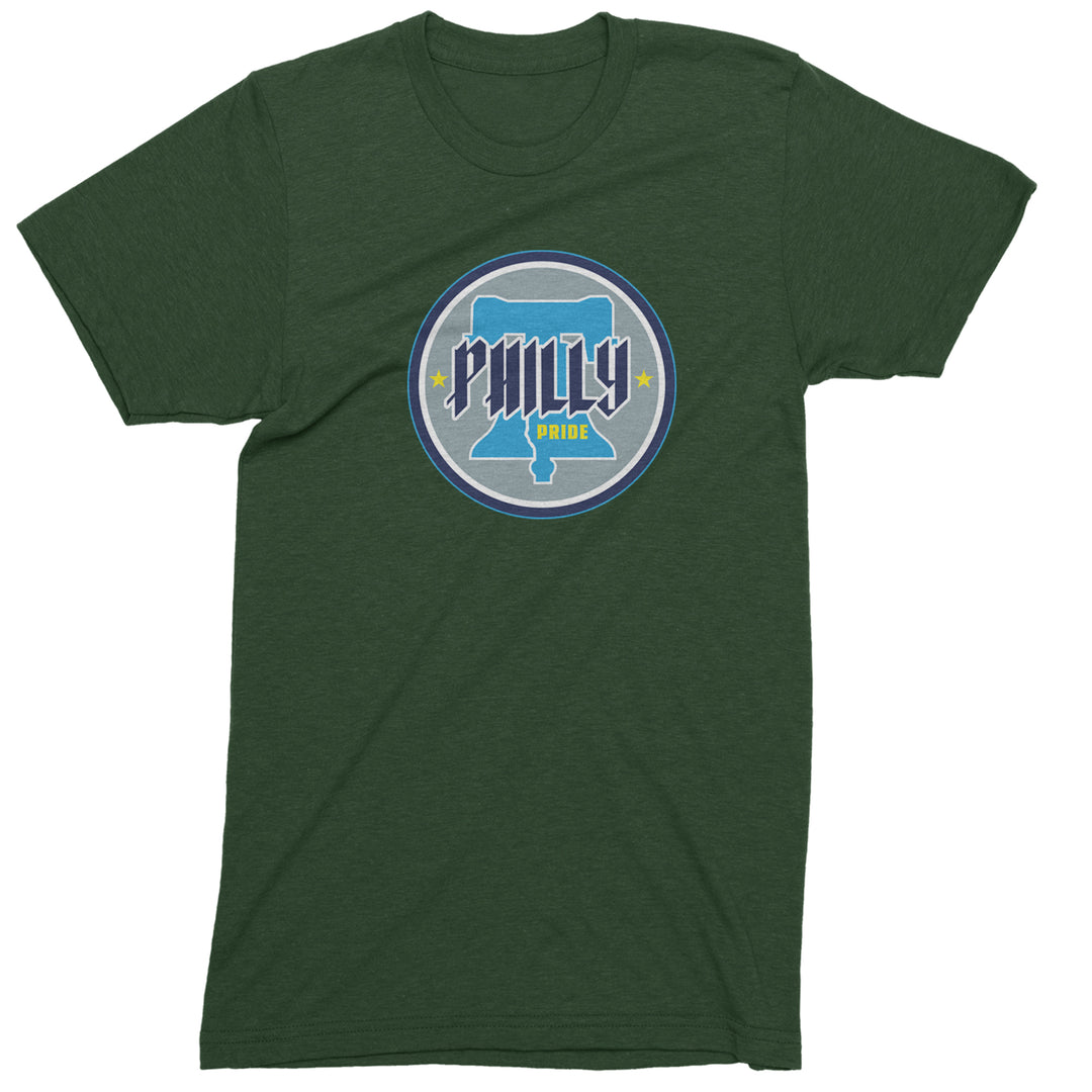 Philly Pride Liberty Bell Mens T-shirt Forest Green