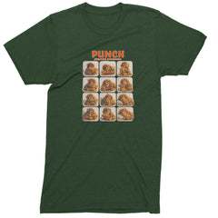 Punch Play Hard Love Harder Mens T-shirt Forest Green