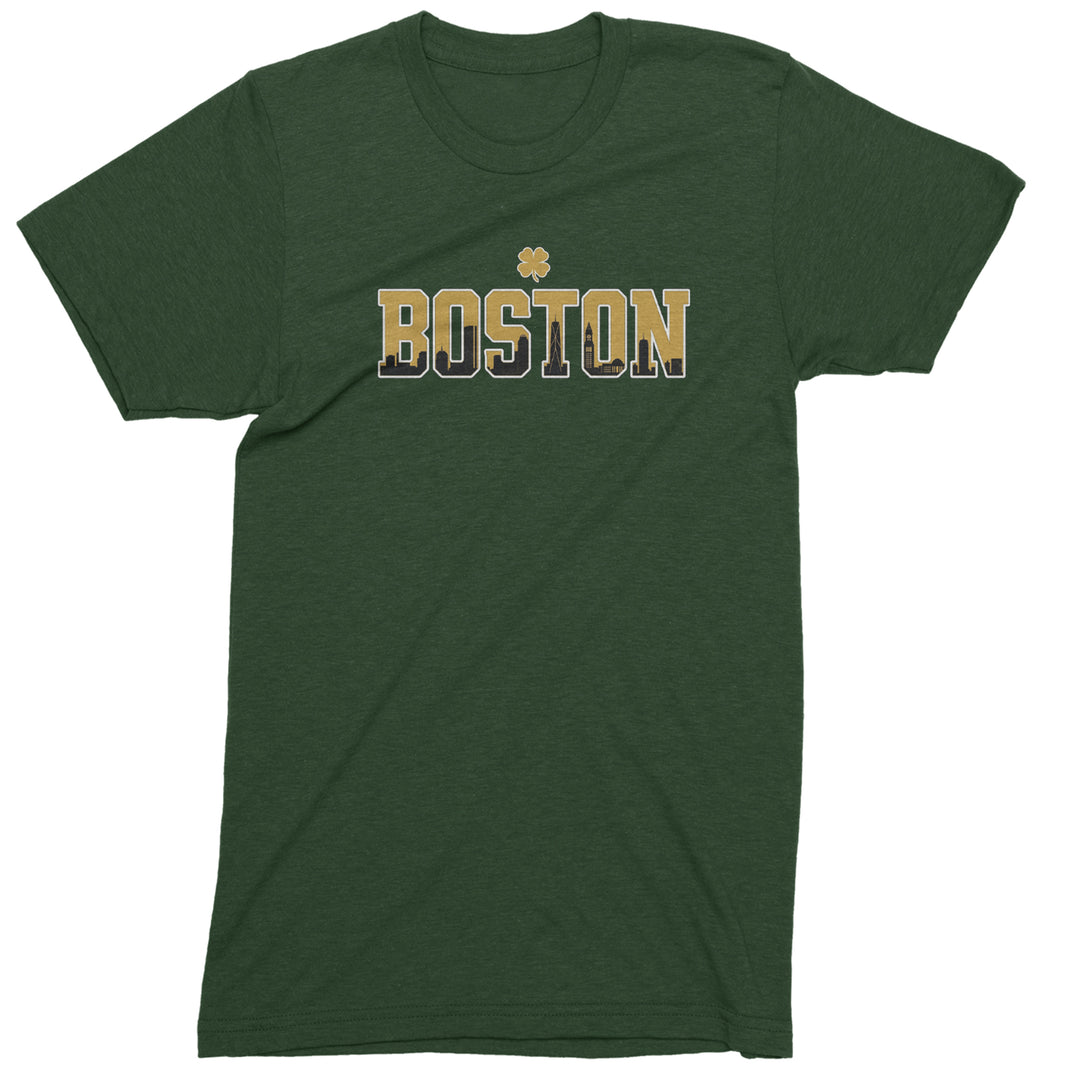 Boston City Pride Irish Mens T-shirt Forest Green