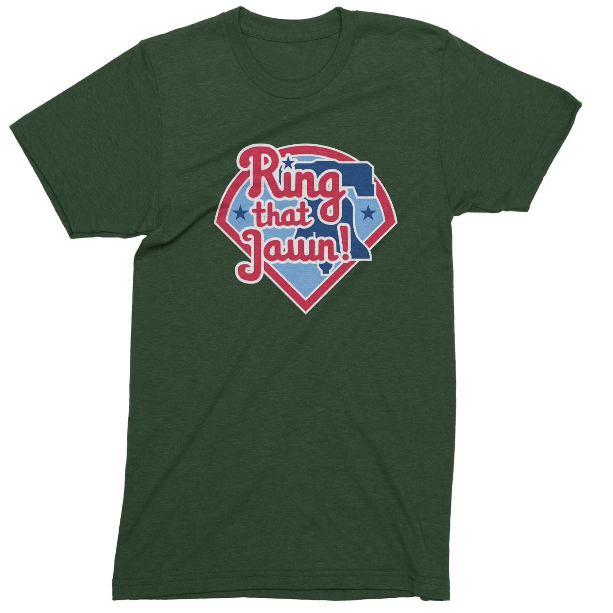 Ring That Jawn Philly Baseball Men's T-shirt Forest Green