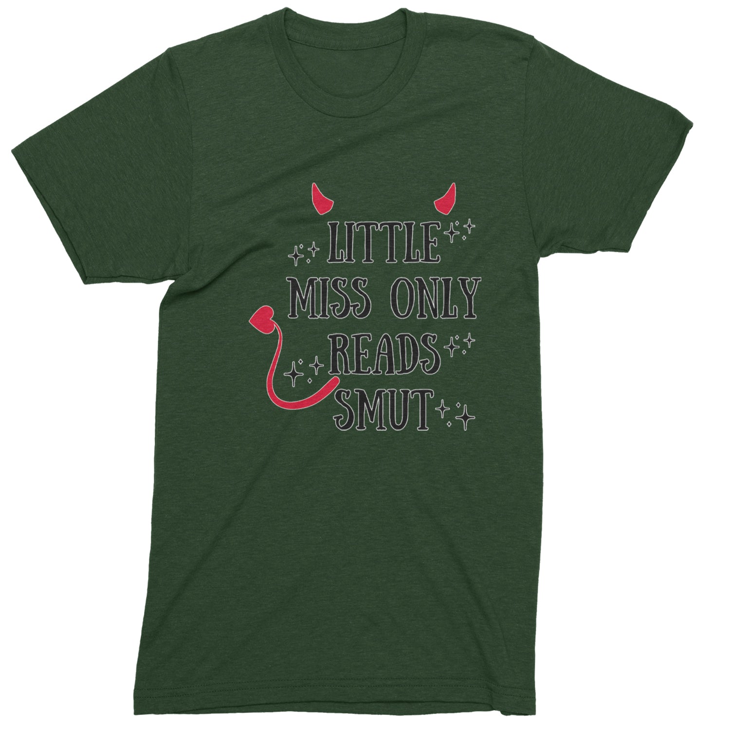 Little Miss Only Reads Smut Devilish Youth-Sized Hoodie Forest Green