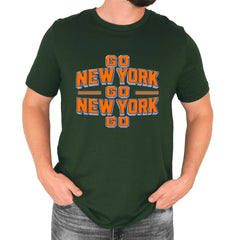 Go New York Go Basketball Mens T-shirt Forest Green