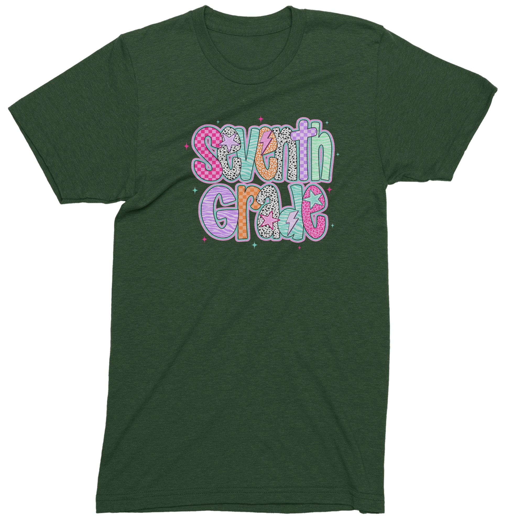 Seventh Grade Swagger Colorful Back to School Men's T-shirt Forest Green