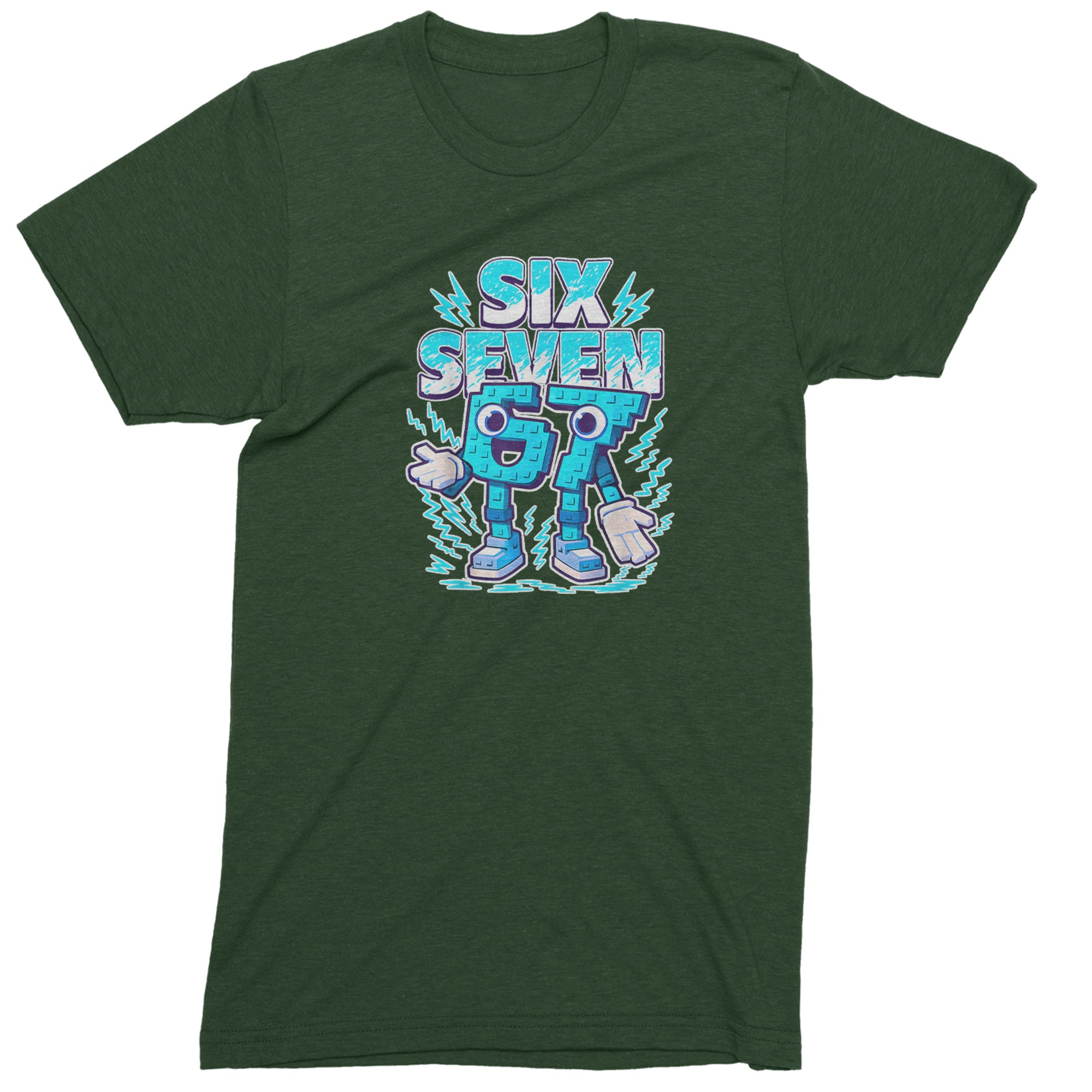 67 Brainrot Meme Slang Mens T-shirt Forest Green