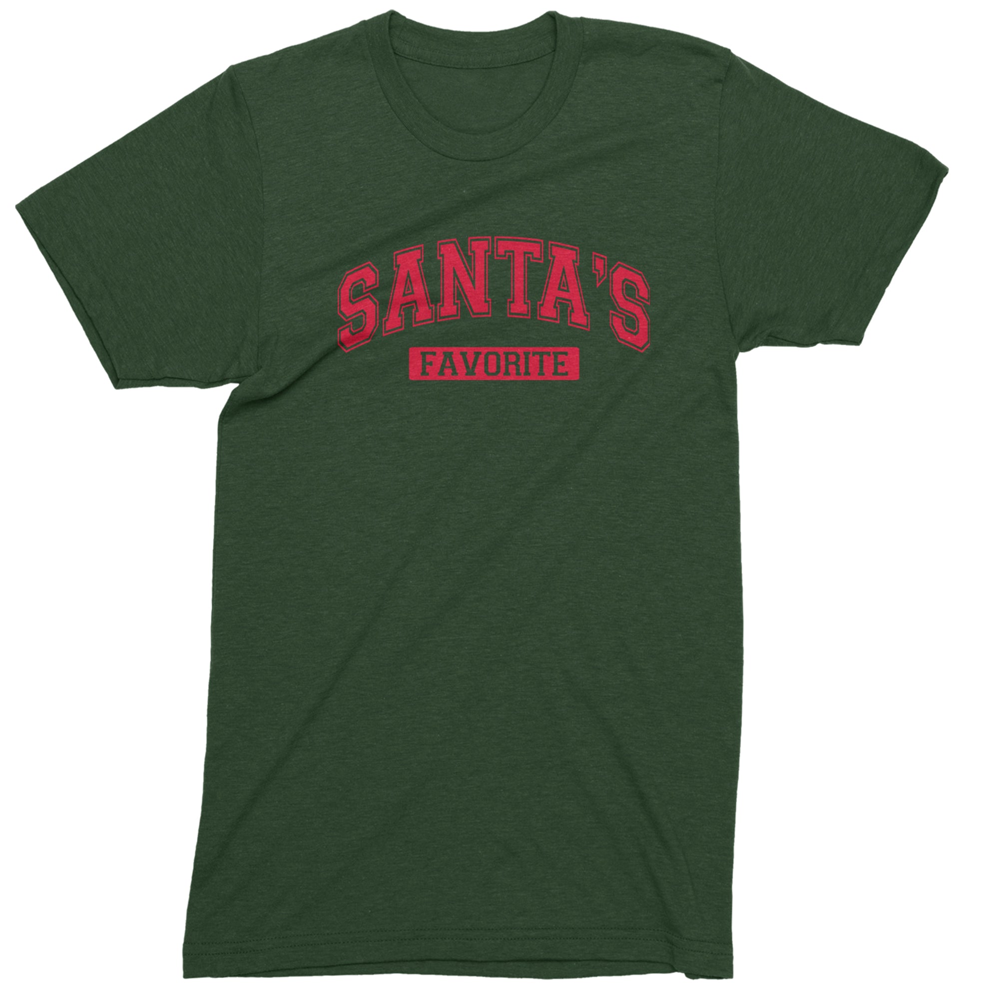 Santa's Favorite Mens T-shirt Forest Green
