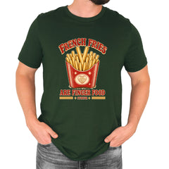 French Fries Are Finger Food IYKYK Mens T-shirt Forest Green