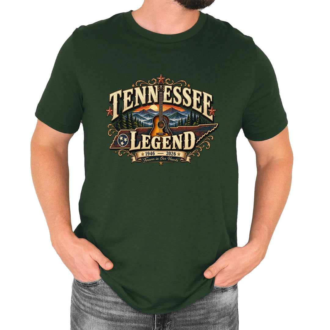 Tennessee Legend Country Music Dolly Mens T-shirt Forest Green