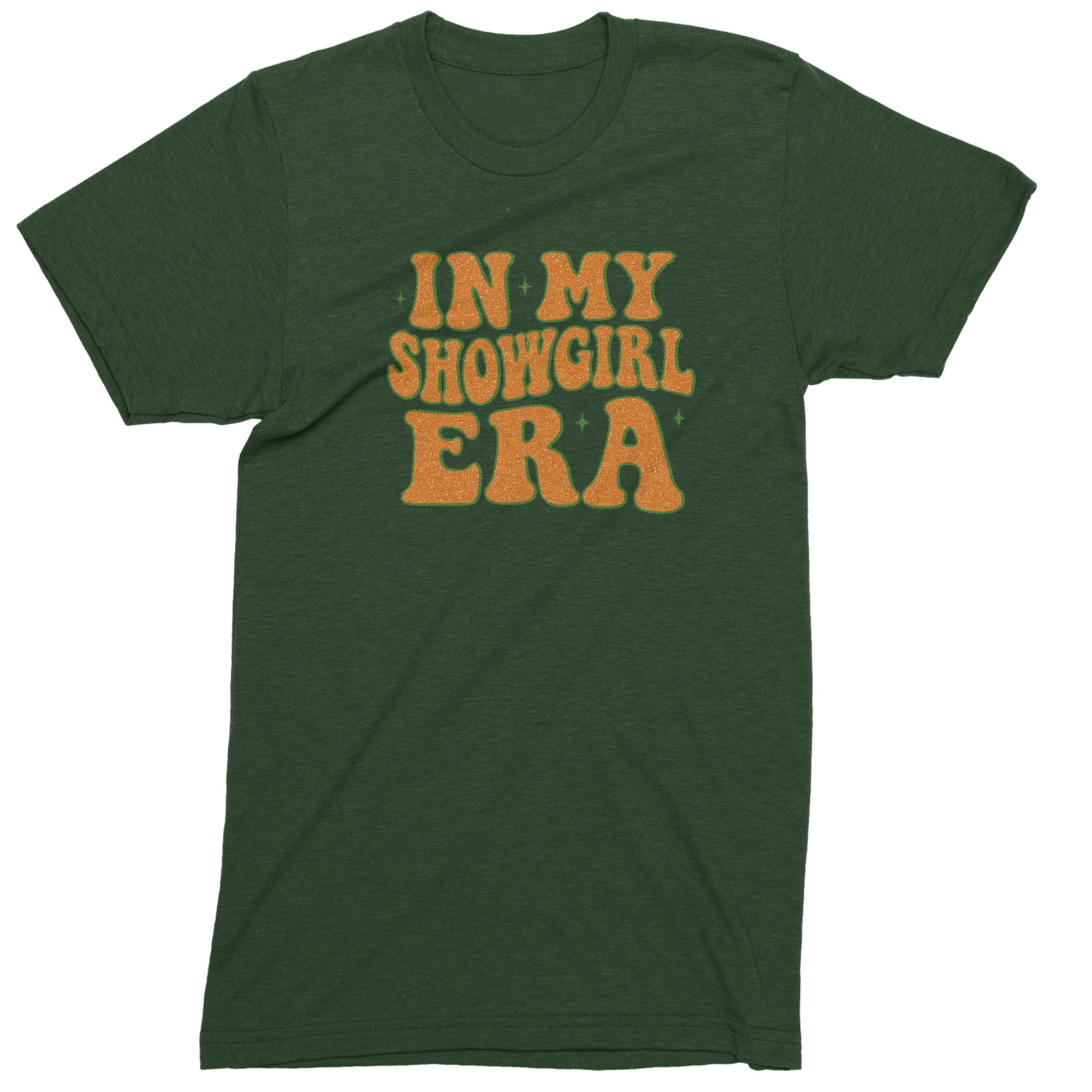 In My Showgirl Era Retro Mens T-shirt Forest Green