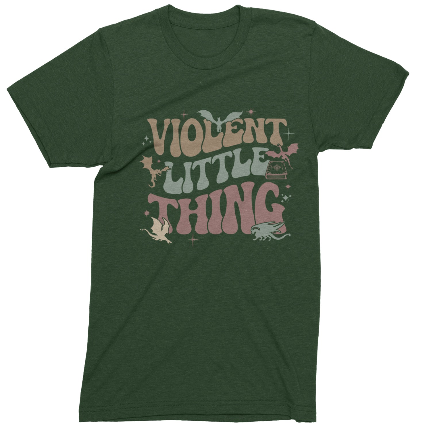 Violent Little Thing Dragon Youth-Sized Hoodie Forest Green