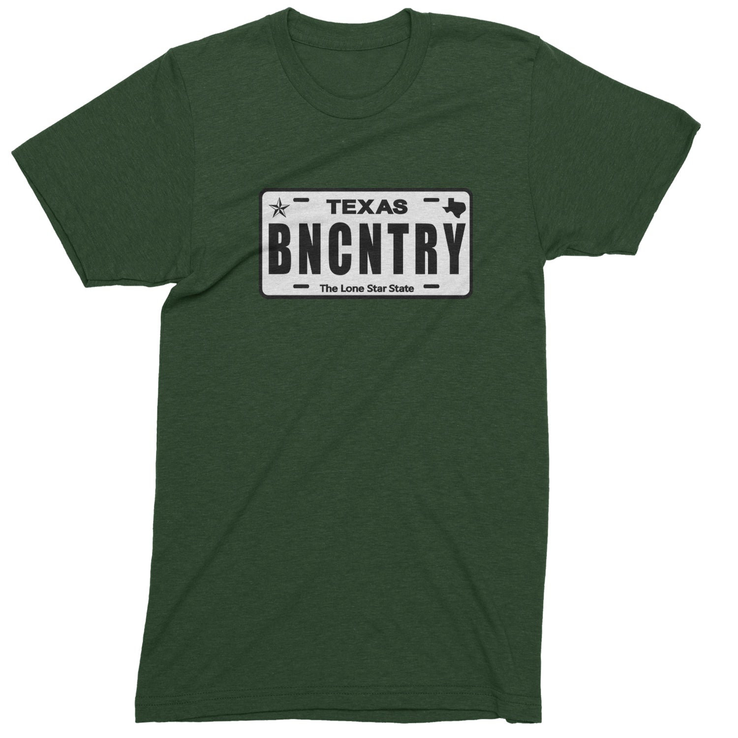 Texas License Plate BNCNTRY Youth-Sized Hoodie Forest Green