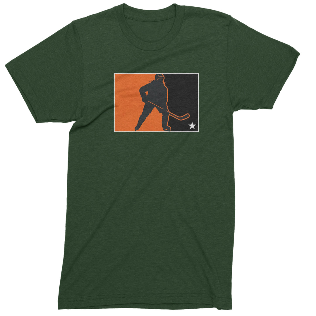 Hockey Enforcer Retro Vintage Mens T-shirt Forest Green