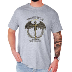 Fourth Wing Dragon Rider Vintage Basgiath War College Mens T-shirt Heather Grey