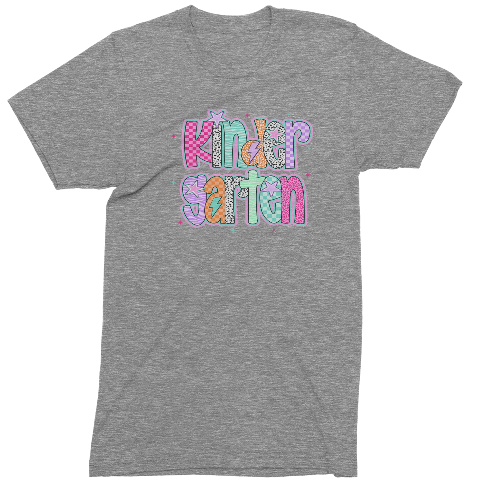 Kindergarten Cutie Colorful Back to School Men's T-shirt Heather Grey