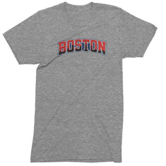 Boston City Pride Skyline Mens T-shirt Heather Grey