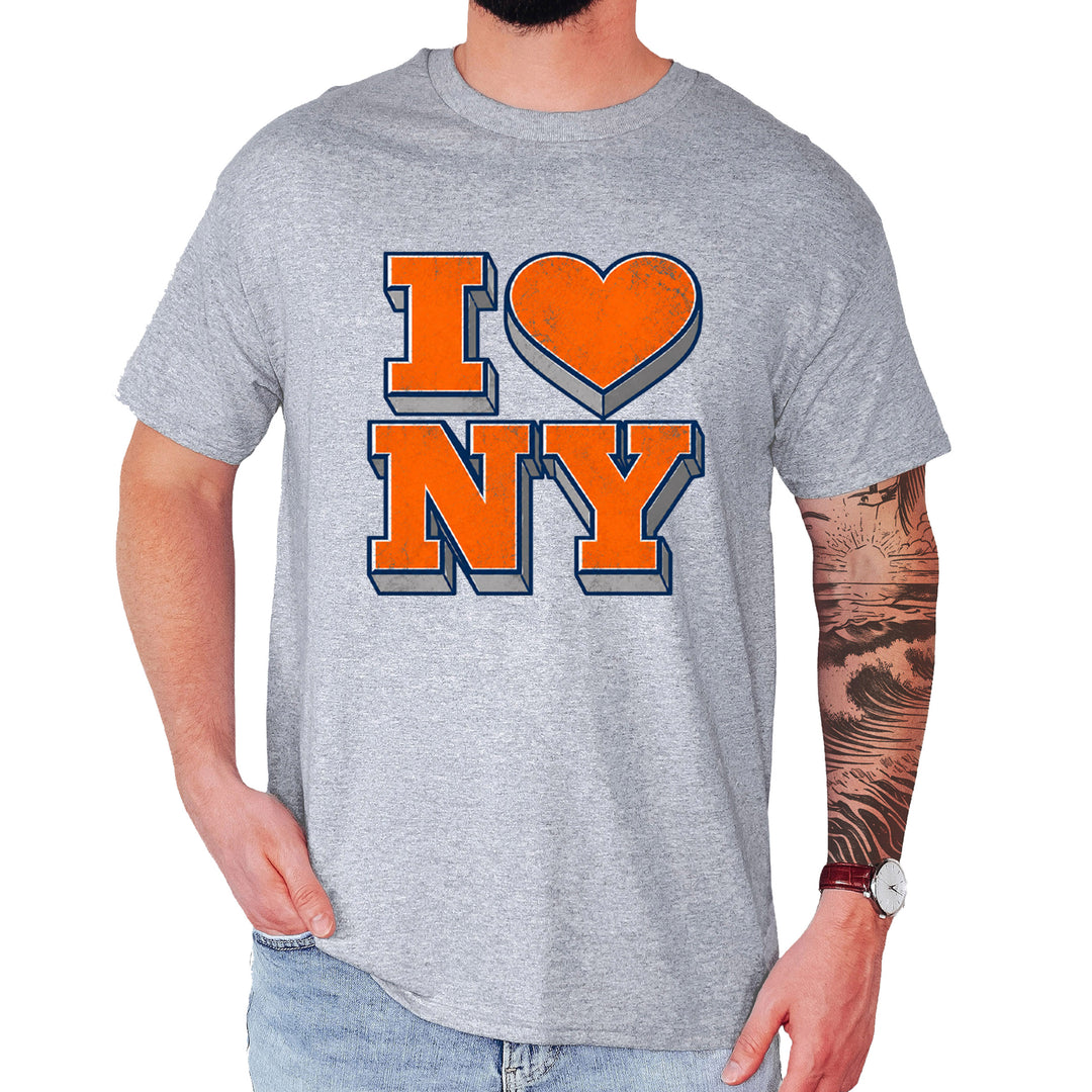 New York City Pride Heart Mens T-shirt Heather Grey
