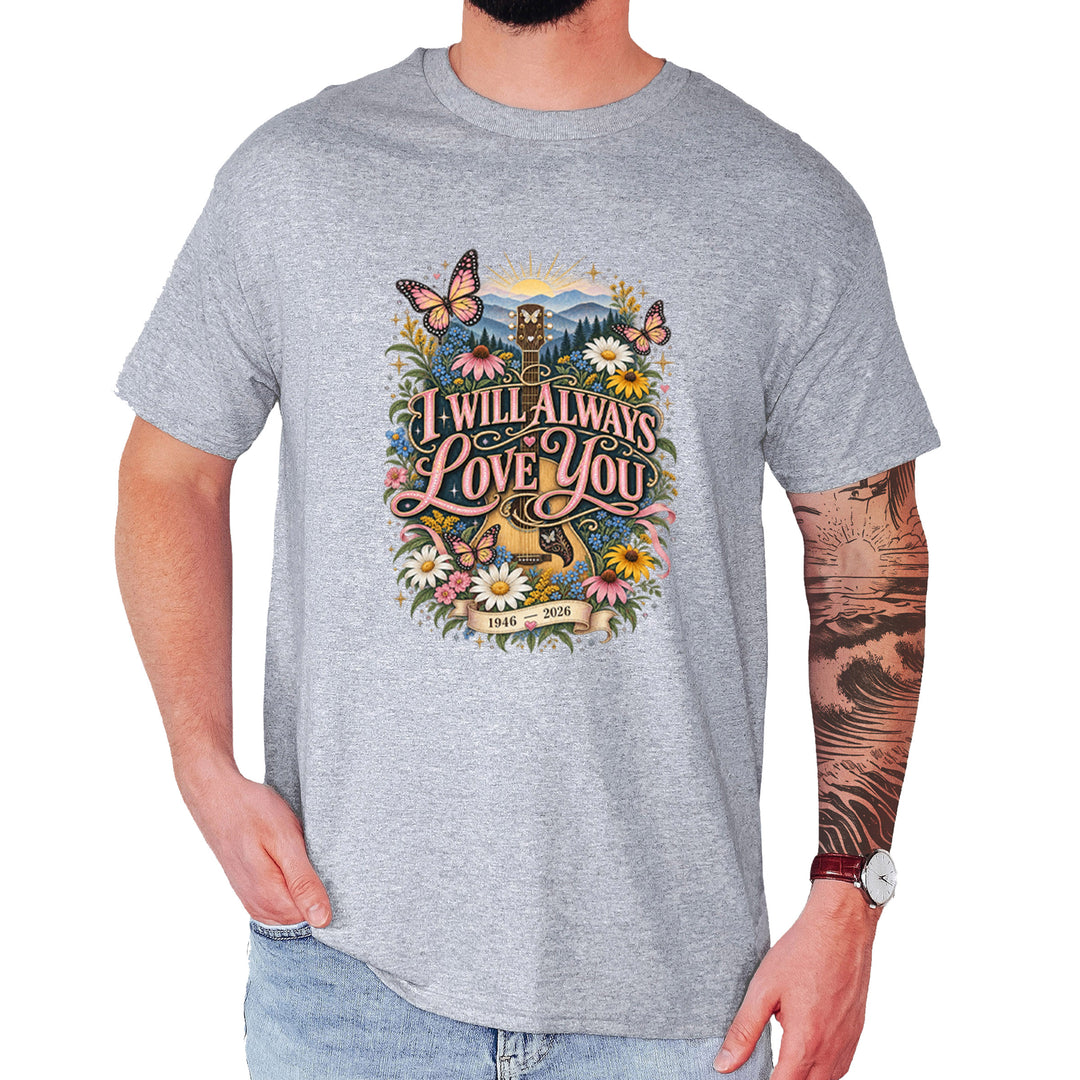 I Will Always Love You Dolly Mens T-shirt Heather Grey