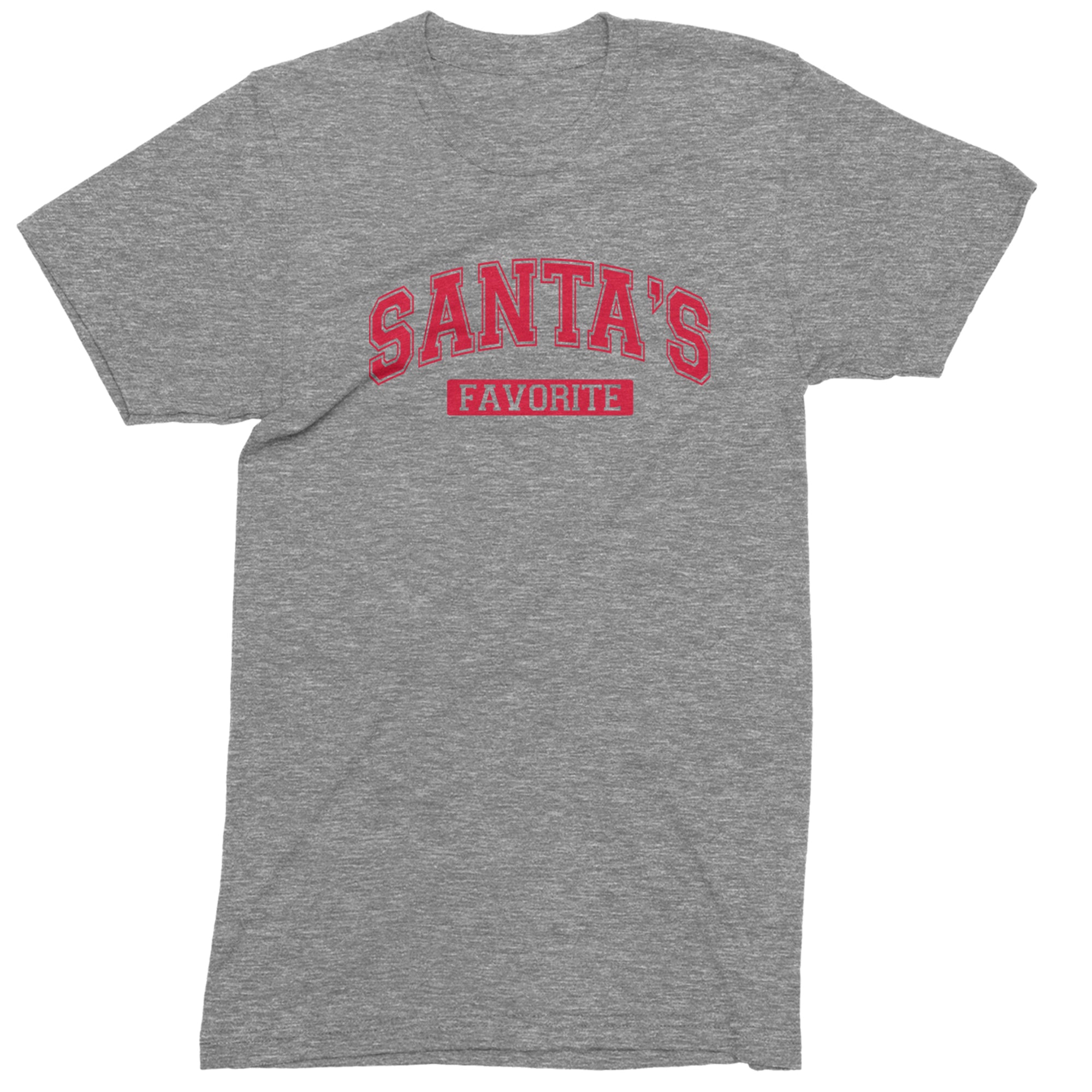 Santa's Favorite Mens T-shirt Heather Grey