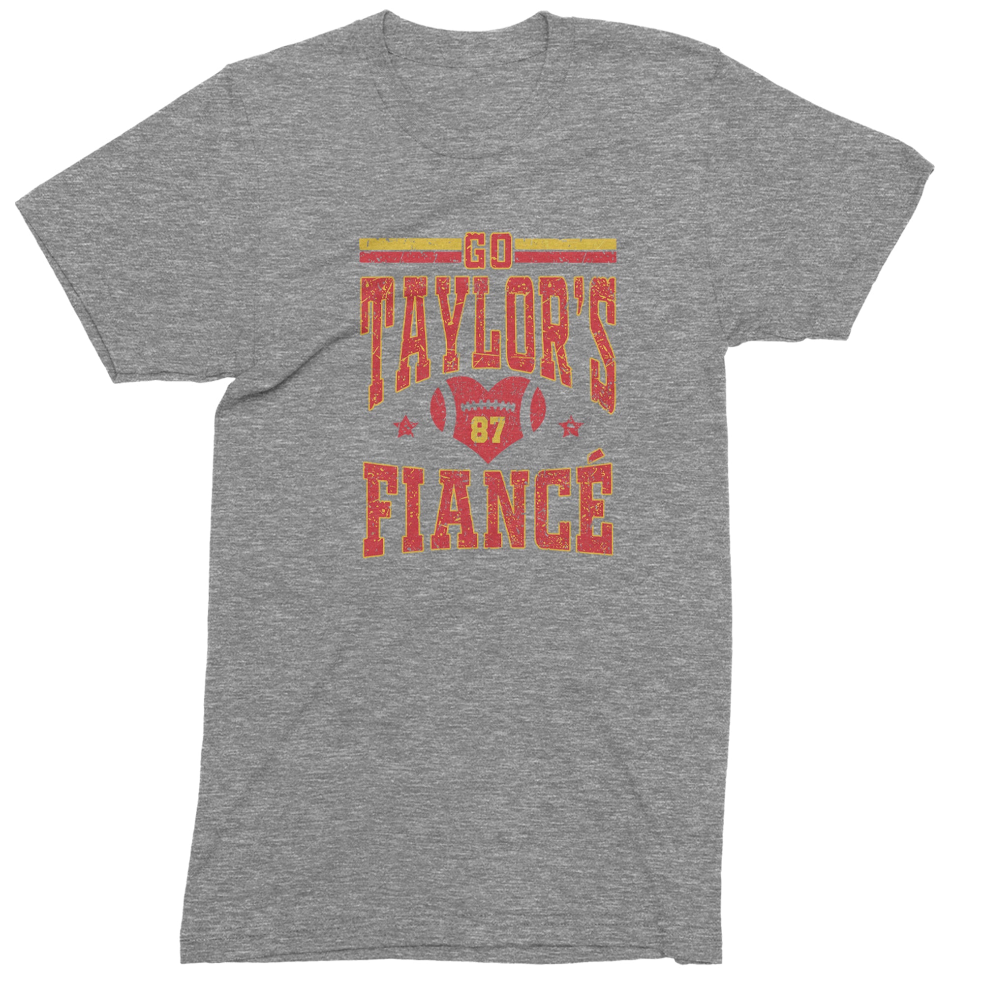 Go Taylor's Fiancé Engagement Game Day Mens T-shirt Heather Grey