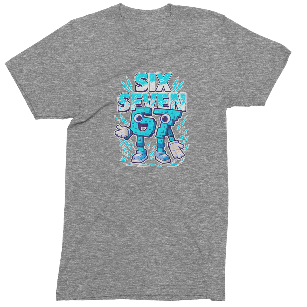 67 Brainrot Meme Slang Mens T-shirt Heather Grey