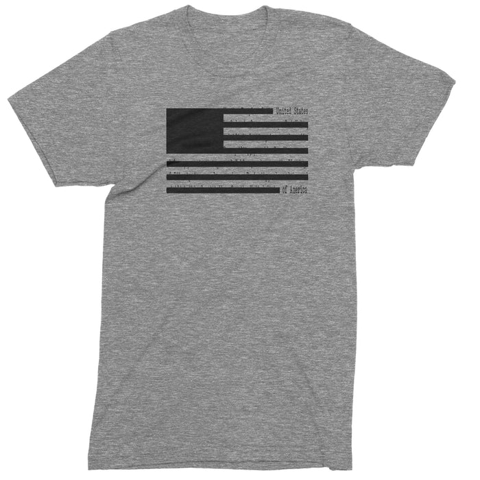 Redacted American Flag Mens T-shirt