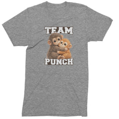Team Punch Panchi-kun Monkey Mens T-shirt Heather Grey