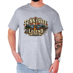 Tennessee Legend Country Music Dolly Mens T-shirt Heather Grey